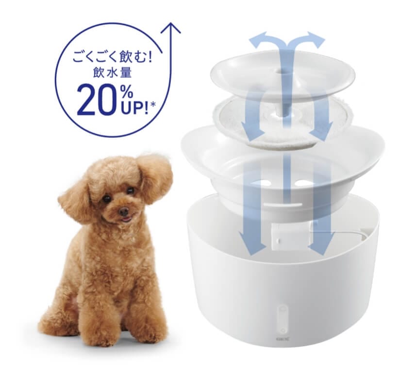 ごくごく飲む！飲水量20%UP